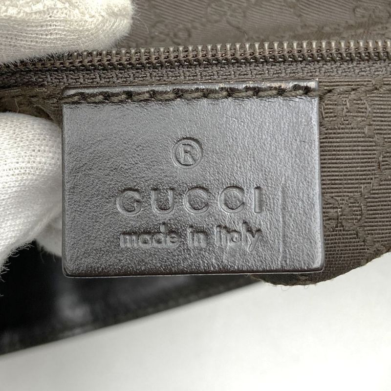 Gucci 001 4095 Handbag Shoulder Bag 2way Bamboo Sherry Line Beige Canvas