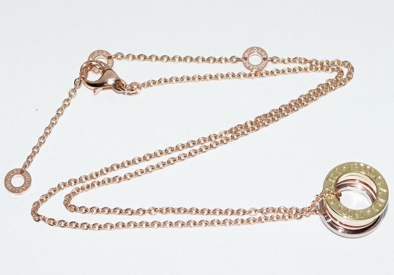 Bulgari Pendant Necklace 18K Yellow Gold 18K White Gold 18K Pink Gold Bzero1
