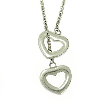 Tiffany & Co Silver Heart Link Lariat Necklace 9.0g 925 Engraved 408052 Necklace