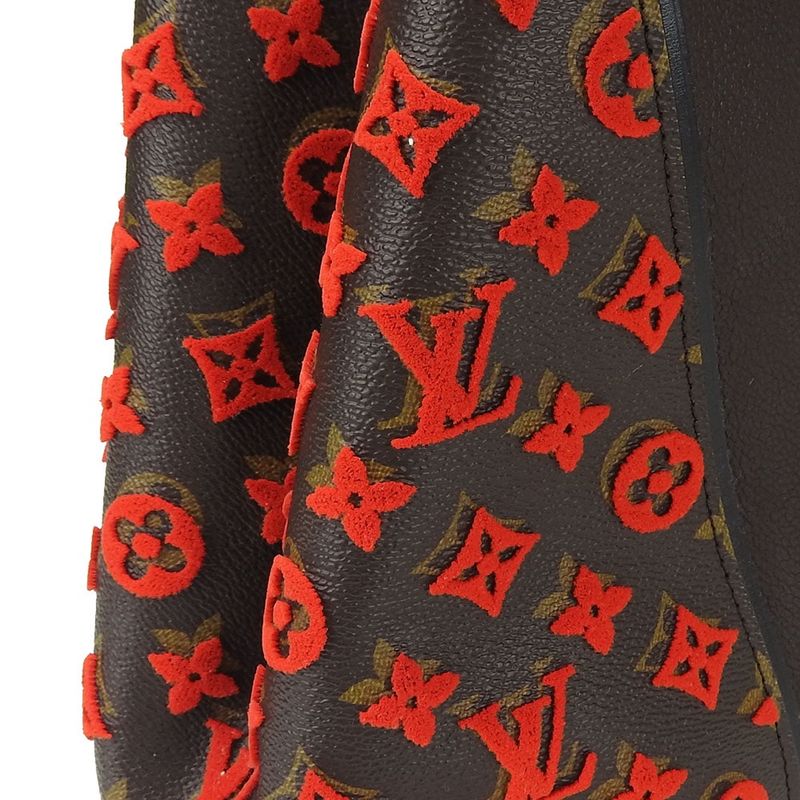 Louis Vuitton M94610 Tote W PM Monogram Tuftage LV Red Logo Women Louis Vuitton