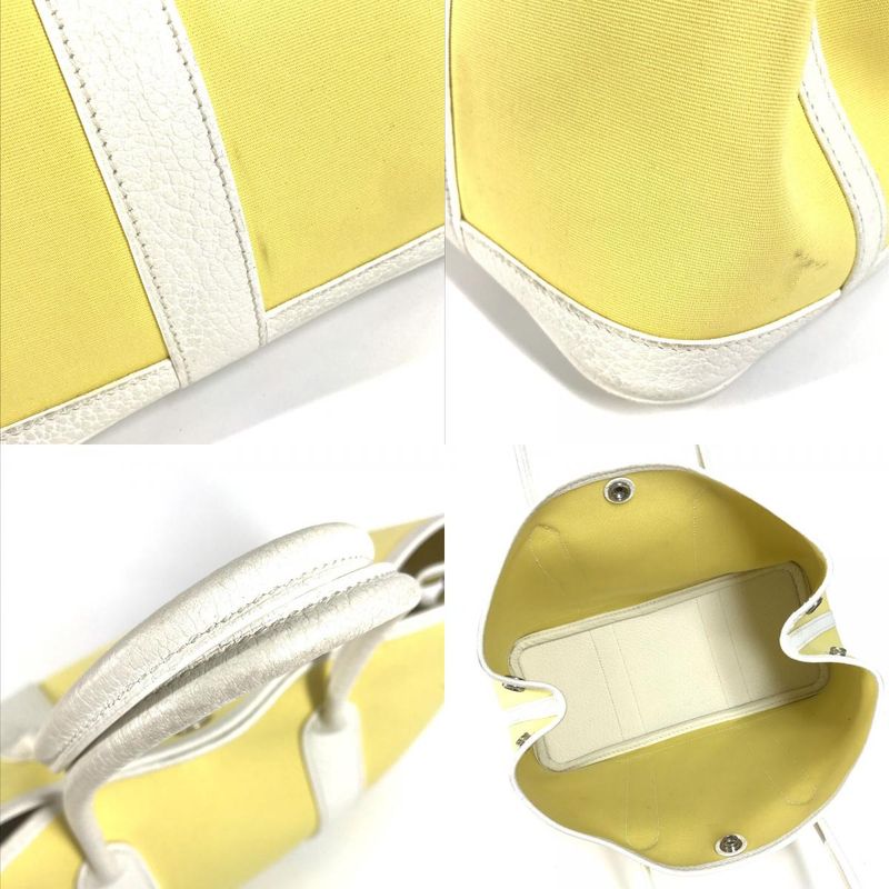 Hermes Handbag Garden Party TPM Garden Party TPM Toile Ash Yellow