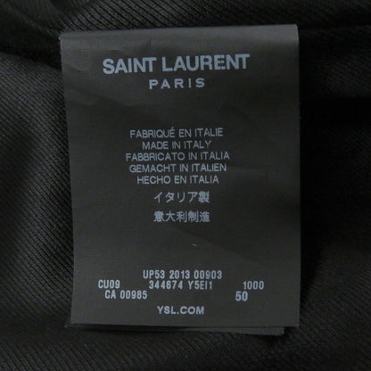 Saint Laurent Paris 344674 Eddie Period Suede Leather Jacket Blouson Black 50