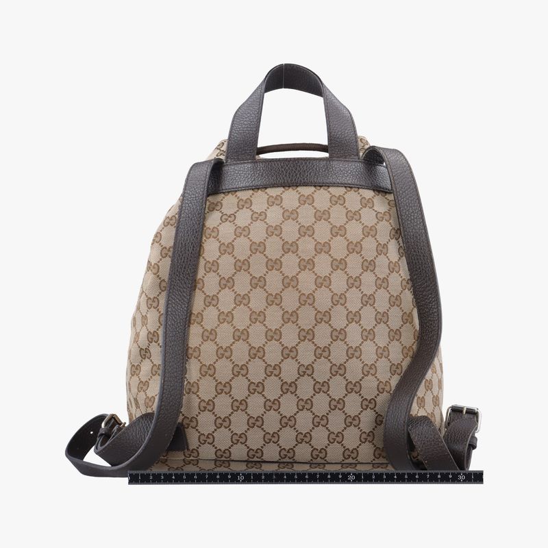 Guccigg Drawstring Ring Brown Canvas 449175 E021222378