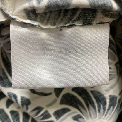 Prada Flower Print Sleeveless Shirt Blouse Size 38 White Black Women's Used