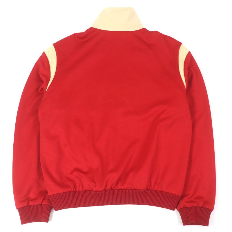 Gucci 625287 Logo Patch Line Design Track Jacket Jersey Red Ivory M Made In