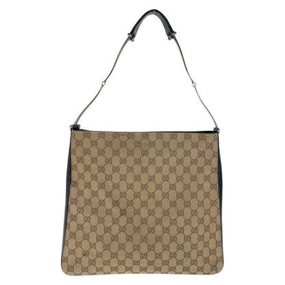Gucci Brown Silver Hardware GG Canvas/leather 001 3181 Shoulder Bag Women 504849