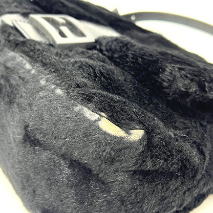 Fendi Handbag Mamma Bucket Fur Black