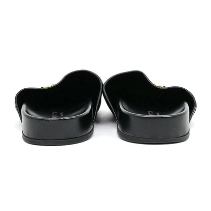 Gucci Sandals Horsebit Bi-bk Black 505265 Size 35 Embroidery Ladies