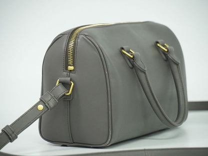 Authentic Saint Laurent Baby Duffle 2WAY Shoulder Bag Handbag Pochette Leather