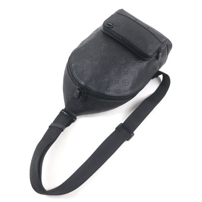 Louis Vuitton M46107 Monogram Shadow Racers Ring Bag Leather Body Bag Black