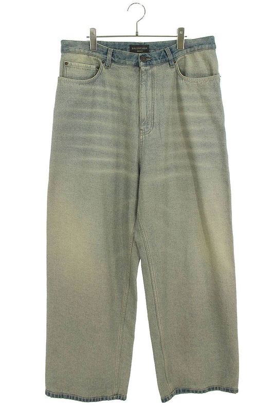 Balenciaga 24SS 773758 Tdw15 Inside Out Baggy Denim Pants Men's M