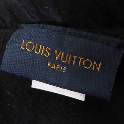 Louis Vuitton M70928 Echarpe LV Neon Rabbit Lined Cashmere Blend Scarf Black