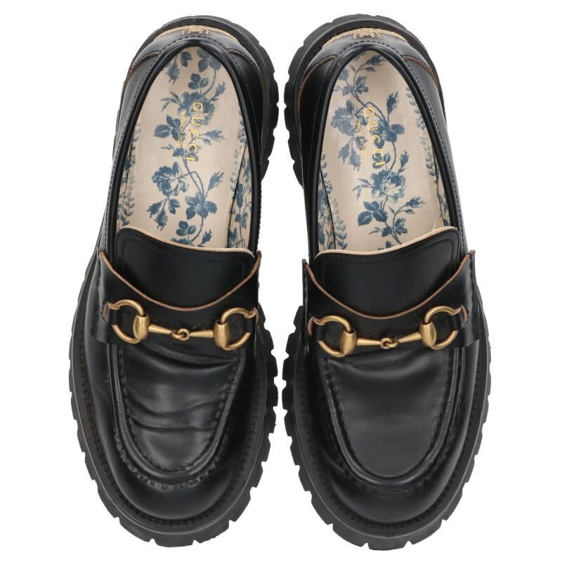 Gucci 577236 Horsebit Bee Embroidery Leather Loafer Women's 38