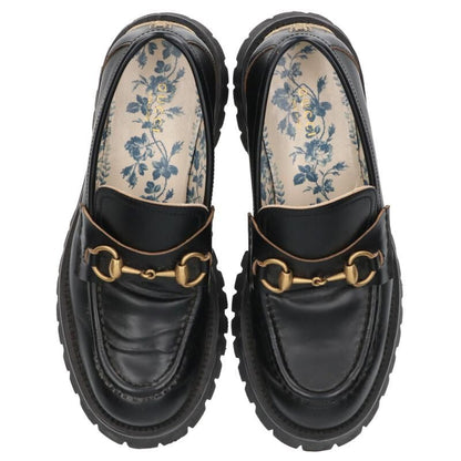 Gucci 577236 Horsebit Bee Embroidery Leather Loafer Women's 38