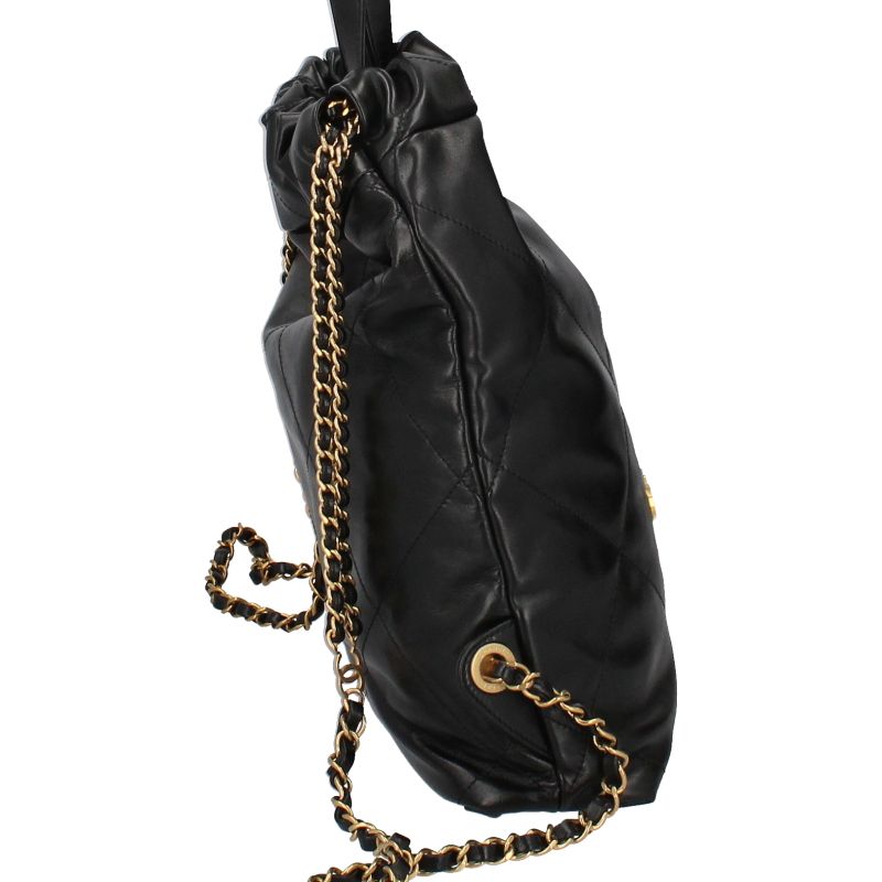 Chanel 22 Small Backpack As3859 Calf Women's Backpack/daypack Black Excellent