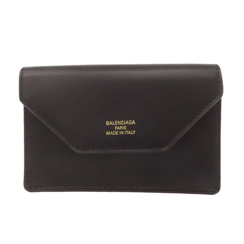 Balenciaga 750324 Envelope Business Card Holder Card Case Leather Women