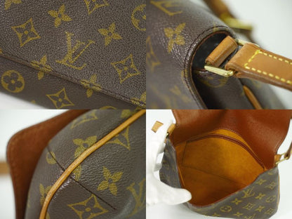 Authentic Louis Vuitton LV Musette Tango Short Monogram Shoulder Bag Brown