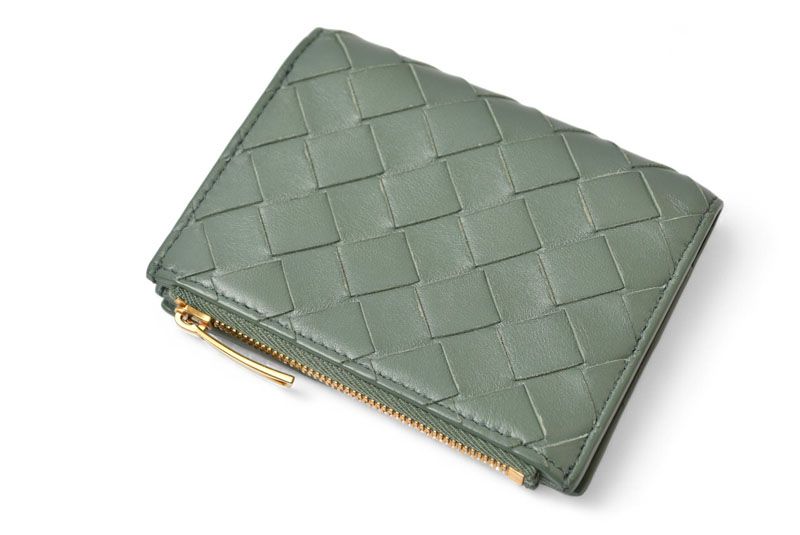 Bottega Veneta Wallet Fold Bottega Veneta Mini Wallet 707601 Intrecciato Mint