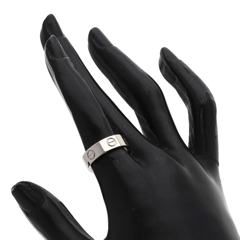 Cartier Love Ring #51 Ring - 18K White Gold Ladies