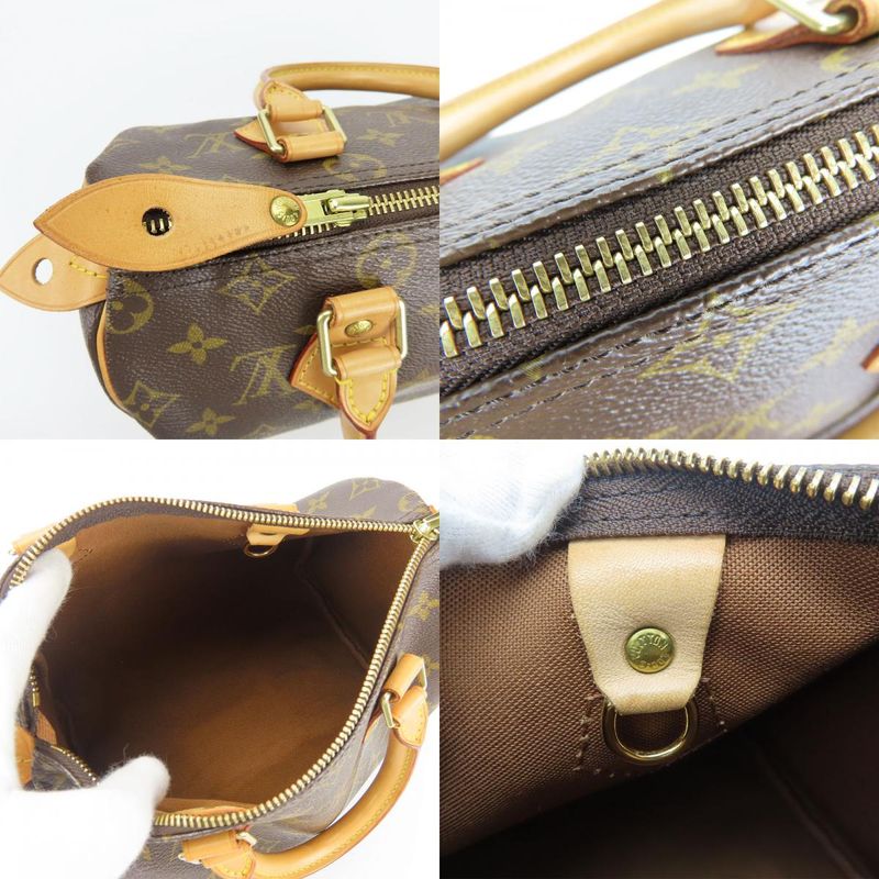 Louis Vuitton Handbag Speedy 25 M41528 Monogram Brown Gold Hardware Mini Boston