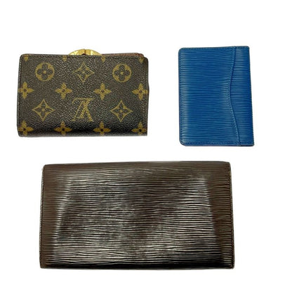 Louis Vuitton Monogram PVC Wallets Set of 3 Brown 395752 Folding Wallets