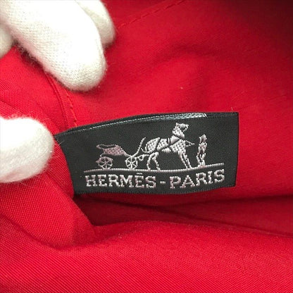Hermes Bolide 25 Cotton Pouch Case Cosmetic Red