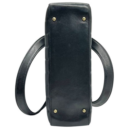 Chanel 02's Vintage Chocolate Bar Stitch Lamb Leather Hand Tote Bag Vintage