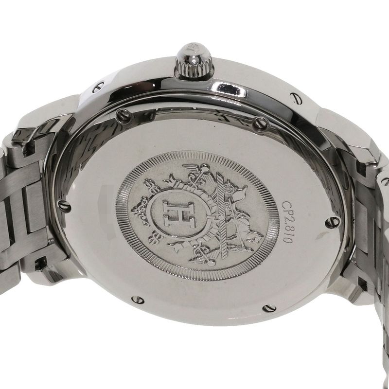 Hermes Cp2810 Clipper Classic Watch SS Men's