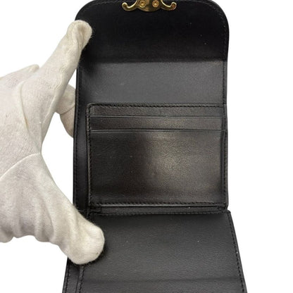 2992 Celine Small Flap Wallet Triomphe Shiny Calfskin 10d783dpv.38no Trifold