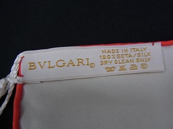 Bvlgari 100% Silk All-over Scarf Stole Shawl Women Beige And Multicolor Fr1744