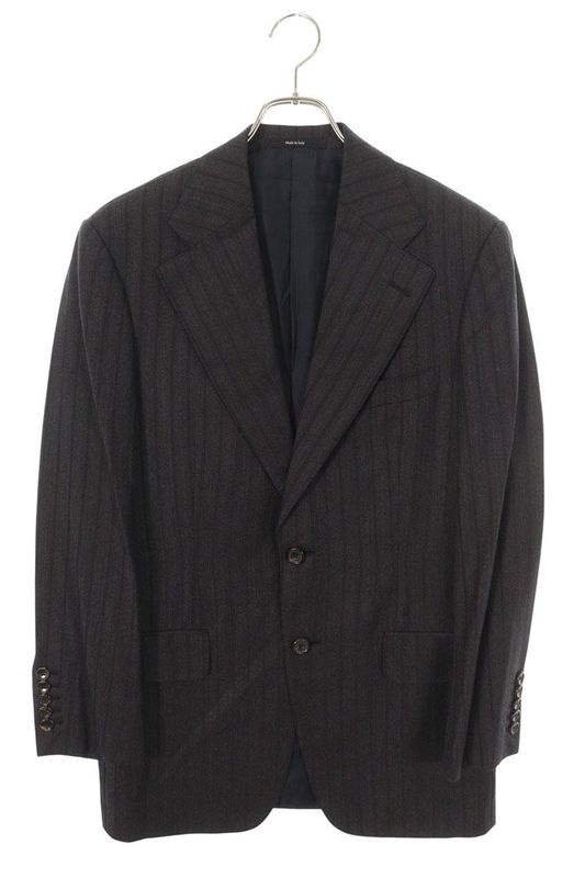 Gucci 131249 Z2208 Notched Lapel 2B Striped Jacket Men 46