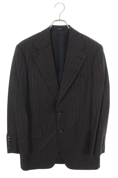 Gucci 131249 Z2208 Notched Lapel 2B Striped Jacket Men 46