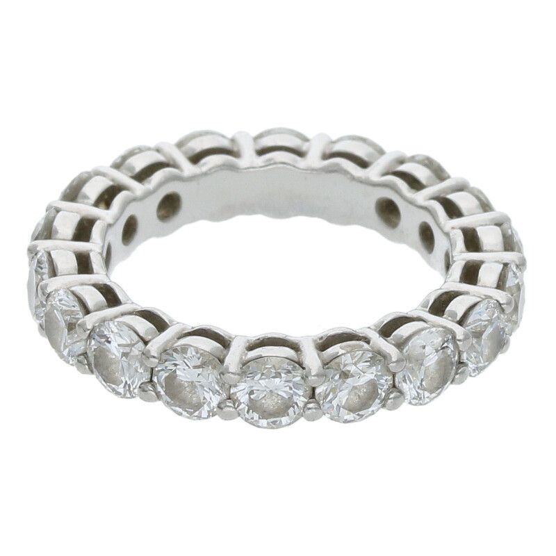 Tiffany & Co Forever Band Pt950 Pavé Diamond Platinum Ring Men's Size 8