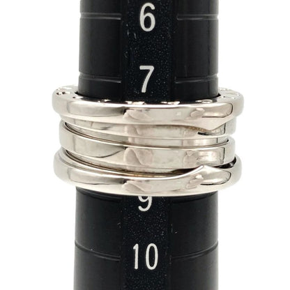Bulgari Bvlgari B-zero1 2 Band Ring #49 18K White Gold 84g White Togo Old