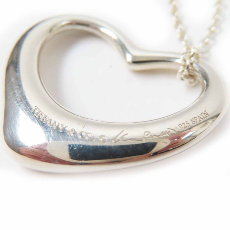 Tiffany & Co Open Heart Medium Necklace / Pendant Sv925 Silver