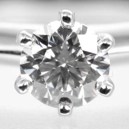 Tiffany & Co Solitaire 0.32ct Vs1/f/3ex Pt950platinum × Diamond #8 Ladies 3.3g