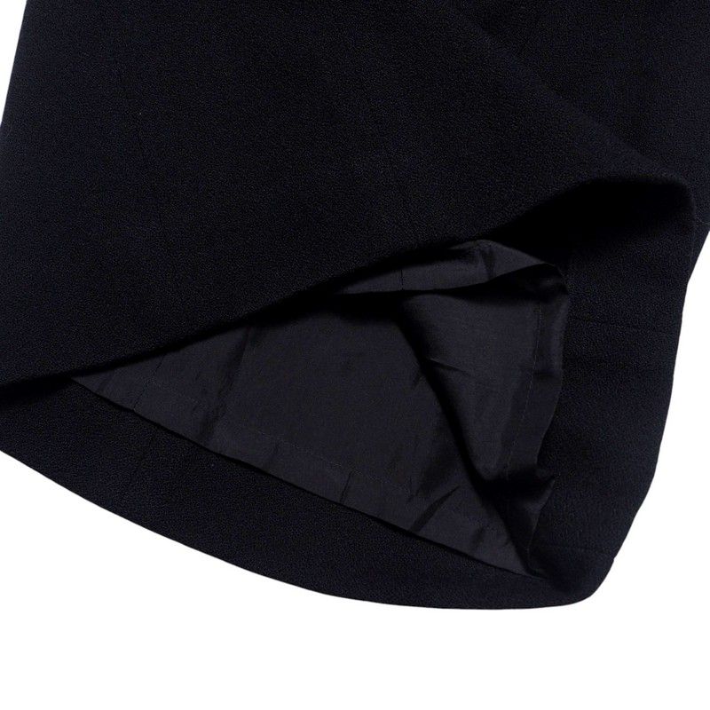 Chanel Skirt Size 34 06A Stretch Tight Skirt CC Coco Mark Wool Made In France