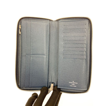 Louis Vuitton Taiga Zippy Wallet Vertical Round Zipper Long Wallet M30510 Navy
