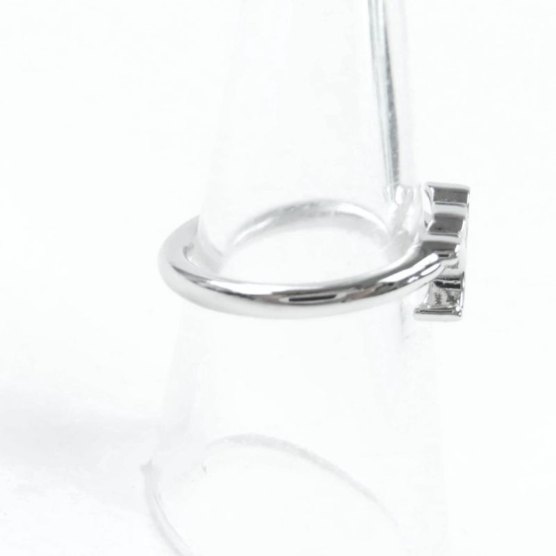 Celine 460ppp6bra Triomphe Asymmetric Ring Silver 52 Size Approx 12 With Box