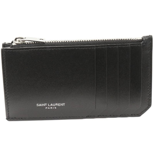 Saint Laurent Paris Coin Case With Card Case Fragment Case Calf Black 609362