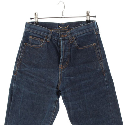 Saint Laurent 20 Years Button Fly Tapered Denim Pants Jeans 644024 Indigo Blue