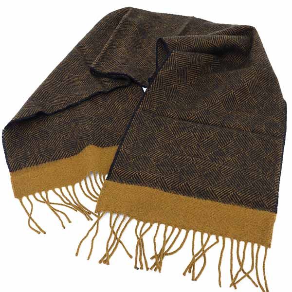 Christian Dior Monsieur Christian Dior Monsieur Lamb's Wool Scarf Black Brown S