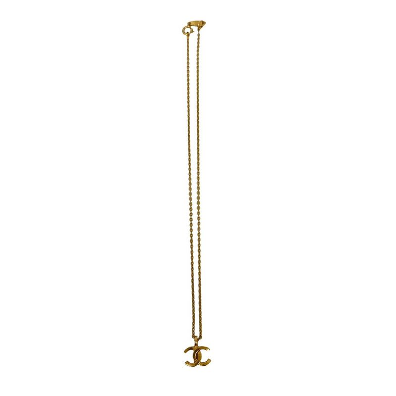 Chanel Vintage Coco Mark Necklace Pendant Choker Accessory 1982