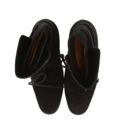 Hermes Suede Boots Women's 36 Semelle CUIR Black Made In Italy