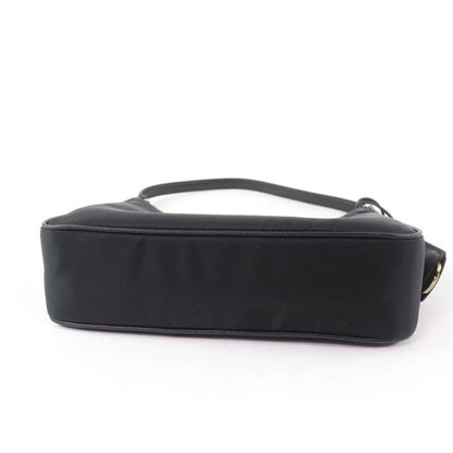 Prada Re-edition 2005 Re-nylon Triangle Logo Mini Nylon Handbag Black Gold