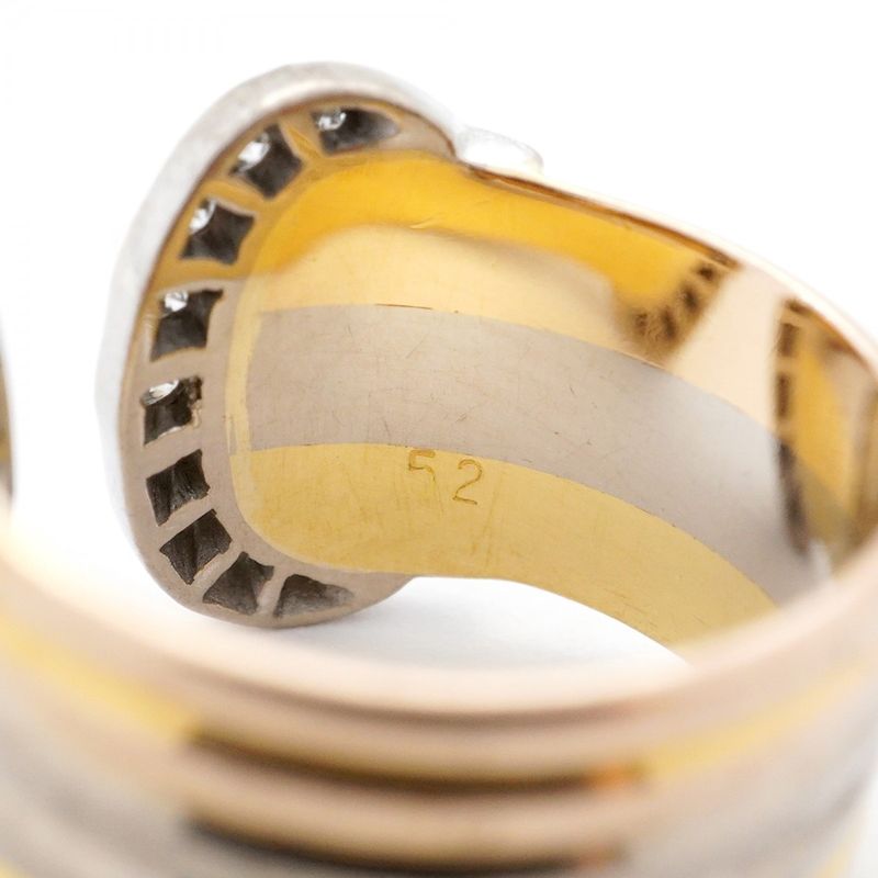 Cartier Ring 2C 18K Yellow Gold Yellow Gold 18K White Gold White Togo Old 18K