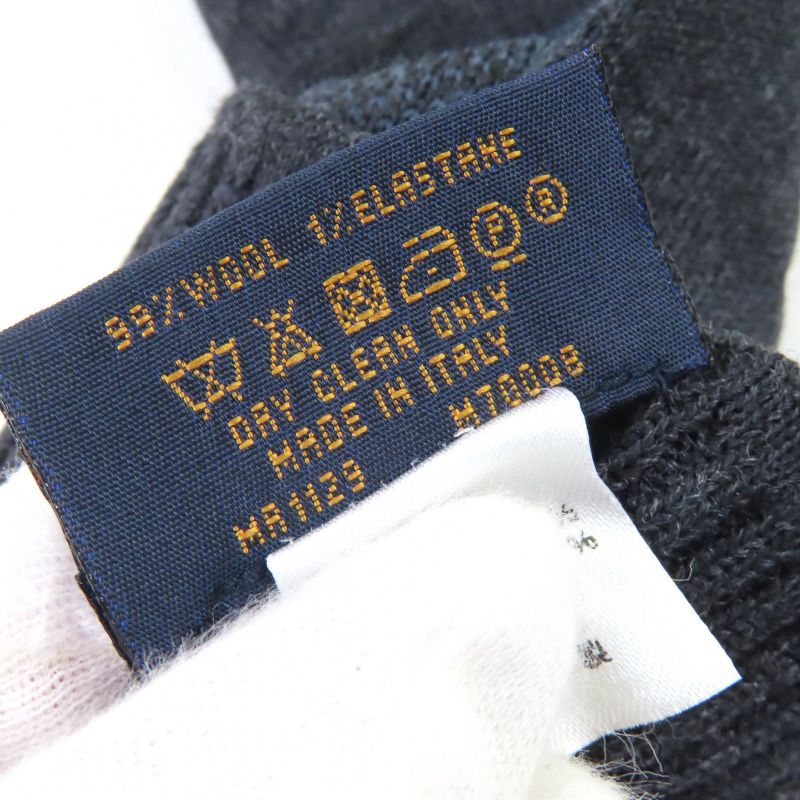 Louis Vuitton M70008 Damier Graphite Damier Gompti Wool Knit Gloves Grey Blue