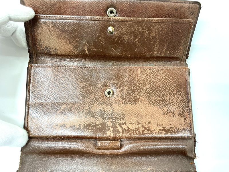 Louis Vuitton Monogram Porte Trésor International Long Wallet M61215 Brown Made