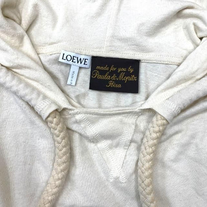 Loewe Dress Long Dress Long Sleeves Hooded Cotton Silk Wool Acrylic Fiber Cream