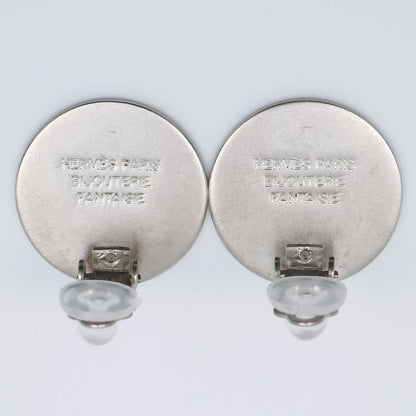 Hermes Serie Bijouterie Fantaisie Silver Metal Ladies 7.3g Earrings